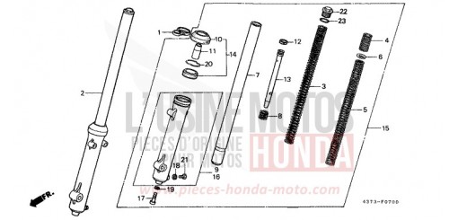 FOURCHETTE AVANT (XL125SZ/A/B,C-CM) XL125SA de 1980